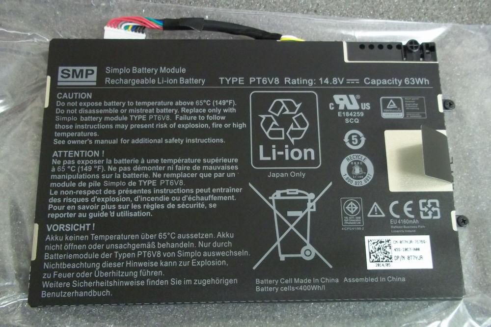 Genuine Battery for Dell Alienware M11x M14X PT6V8 T7YJR 63Wh